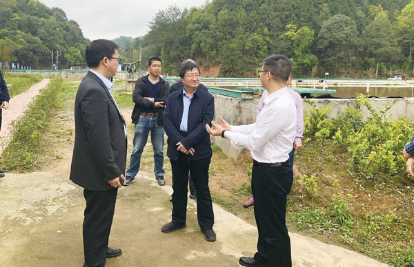 贛州市副市長胡聚文調(diào)研我司定南馬山逕、石陂角稀土尾水收集處理站
