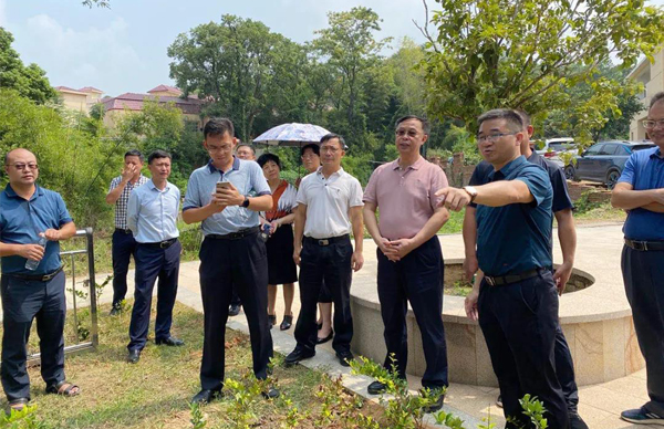 廣東省生態(tài)環(huán)境廳、江西省生態(tài)環(huán)境廳考察調(diào)研我司農(nóng)村生活污水處理站